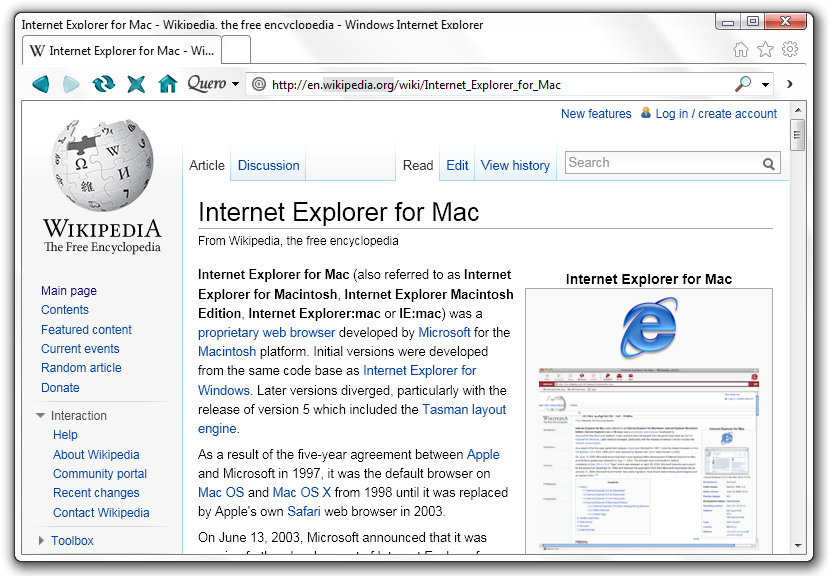 internet explorer update for mac